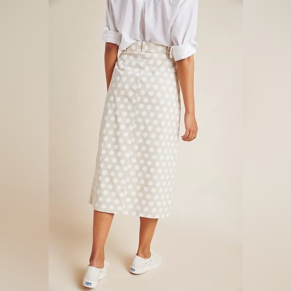 COREY LYNN CALTER x ANTHROPOLOGIE Carly Polka Dot Midi Skirt Size Small - Picture 2 of 8